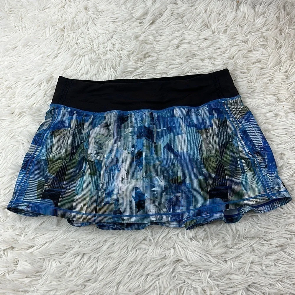 Lululemon Pace Rival Skirt (Regular) *No Panels Sun Dazed Multi Blue / Super Dar